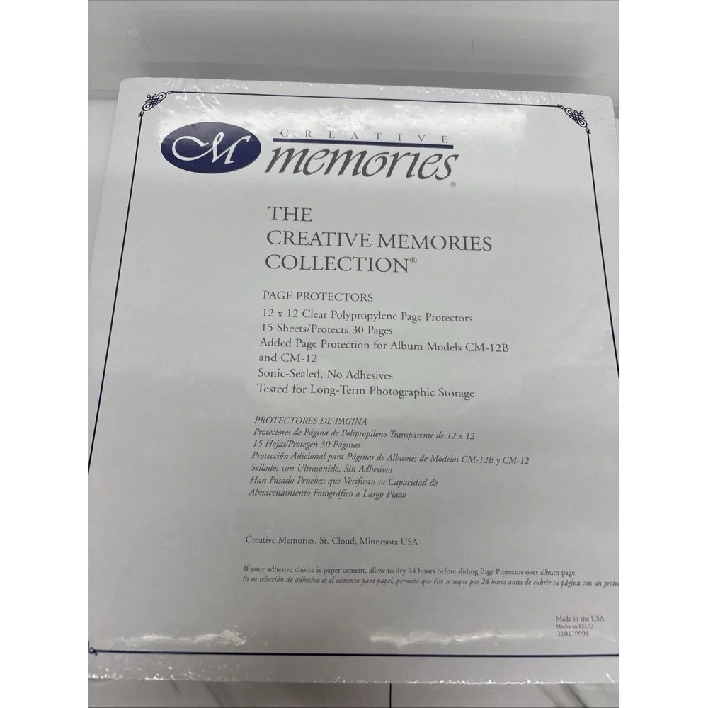 Creative Memories 12x12 Page Protectors 2 SETS CM-12B/CM-12 Scrapbook Album NEW